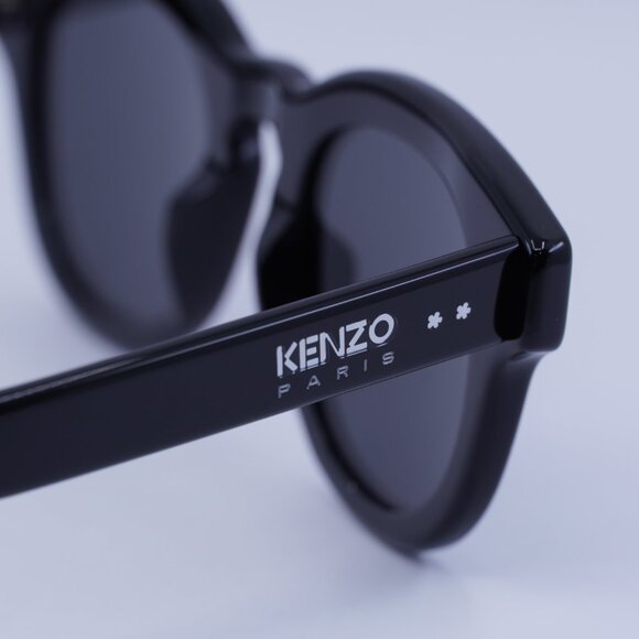🕶️ New Kenzo KZ40163I 01A Sunglasses - Shiny Black Frame, Grey Lenses - Picture 6 of 10